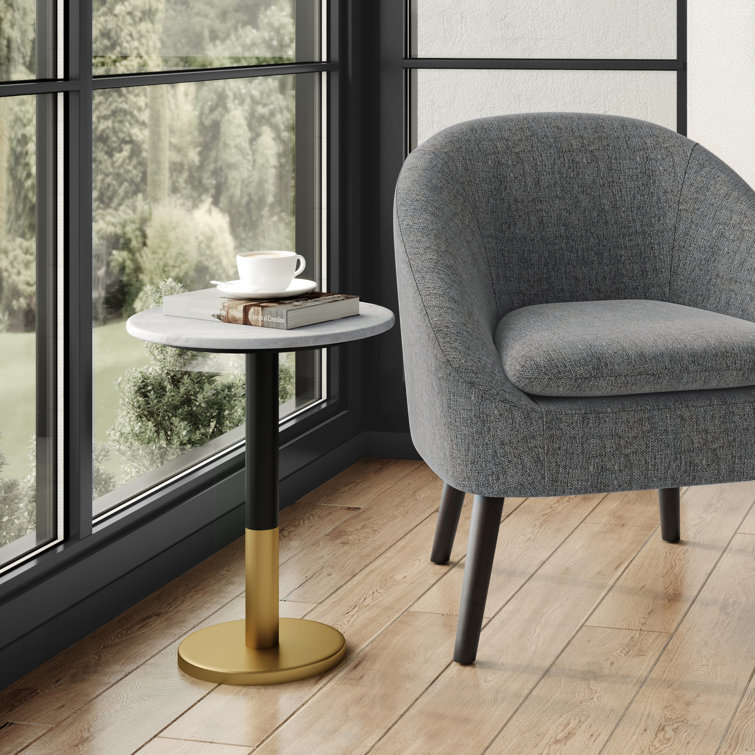 Mercer41 Marble Top Pedestal End Table Wayfair Canada